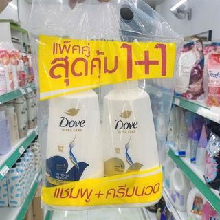 Gội Xả Dove Thái Lan Cặp Màu Xanh 380ml (Thùng 6 Cặp x 2 Chai)