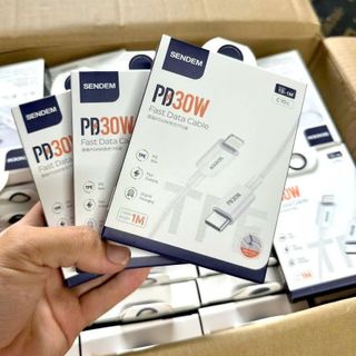 Cáp sạc siêu nhanh Sendem TD-1M PD30W chân IPhone