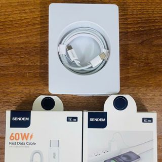 Cáp sạc siêu nhanh Sendem TA-1M bện dù 60W chân C to C