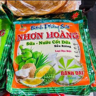 Bánh phồng sữa nước cốt dừa sầu riêng Nhơn Hoàng (Bánh đại) 400g_ Đặc sản Tây Ninh loại 1