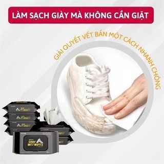 Khăn Ướt Lau Giày – Giải Pháp Làm Sạch Giày Siêu Nhanh, An Toàn - Màu Đen