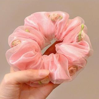 CỘT TÓC LƯỚI 2 LỚP HOA HỒNG