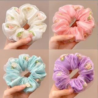 CỘT TÓC LƯỚI 2 LỚP HOA HỒNG
