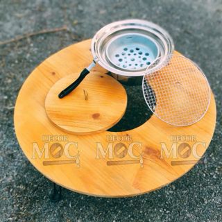 Bàn Tròn Nướng Đa Năng Camping Gỗ Thông Tự Nhiên- NHẬN SỈ, THIẾT KẾ RIÊNG