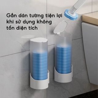Bộ cọ vệ sinh nhà tắm dùng một lần gắn tường, cây cọ toilet xoay 360 độ