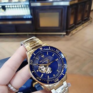 ĐỒNG HỒ NAM AUTOMATIC CAO CẤP MASERATY SFIDA DÂY THÉP MẶT XANH FULLBOX TẶNG DÂY