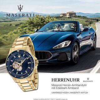 ĐỒNG HỒ NAM AUTOMATIC CAO CẤP MASERATY SFIDA DÂY THÉP MẶT XANH FULLBOX TẶNG DÂY