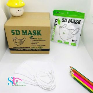 HỘP 100 KHẨU TRANG 5D MASK HÀN QUỐC
