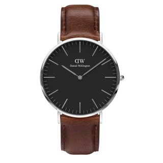 ĐỒNG HỒ NAM NỮ CAO CẤP DANIEL W CLASSIC BLACK DÂY DA FULLBOX TEM