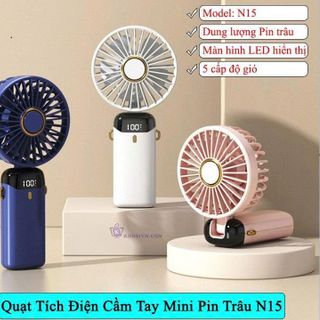 QUẠT TÍCH ĐIỆN MINI CẦM TAY CÓ DÂY ĐEO