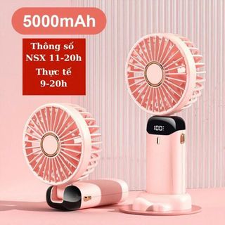 QUẠT TÍCH ĐIỆN MINI CẦM TAY CÓ DÂY ĐEO