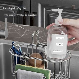 MKệ đựng đồ rửa chén treo tường MPA– Đựng nước rửa chén, miếng rửa chén, bàn chải tiện lợi