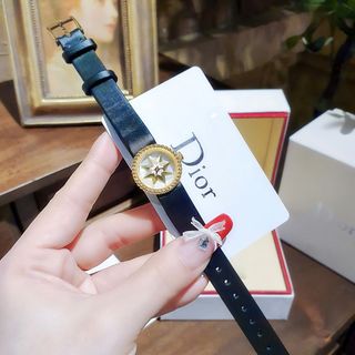 ĐỒNG HỔ NỮ CAO CẤP DIOC DÂY DA MẶT NGÔI SAO XANH VÀ ĐEN
