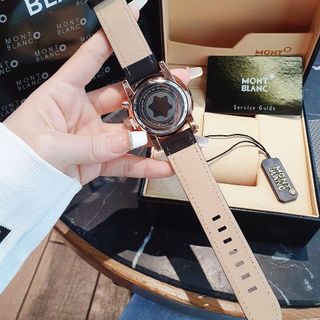 SALE BỎ MẪU ĐỒNG HỒ NAM TRUNG CẤP MONBLAN DÂY DA MẶT HOA