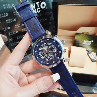 SALE BỎ MẪU ĐỒNG HỒ NAM TRUNG CẤP MONBLAN DÂY DA MẶT HOA