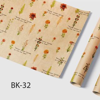 XẤP 45 TỜ GIẤY GÓI QUÀ KRAFT IN 2 MẶT, mỗi xấp 1 hình không mix
