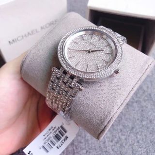 ĐỒNG HỒ NỮ CAO CẤP MICHAEL K ĐÍNH FULL HỘT HỒNG VÀ BẠC FULLBOX