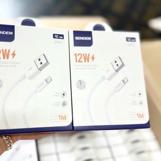 Cáp sạc siêu nhanh Sendem TE-1M 12W chân IPhone