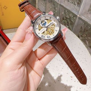XẢ KHO ĐỒNG HỒ NAM TRUNG CẤP  FATEK DÂY DA SỐ LA MÃ AUTOMATIC