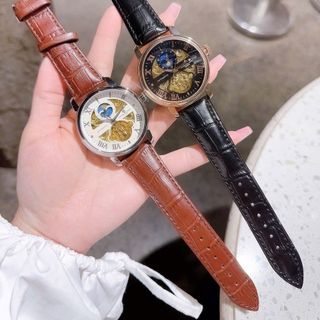 XẢ KHO ĐỒNG HỒ NAM TRUNG CẤP FATEK DÂY DA SỐ LA MÃ AUTOMATIC