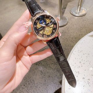 XẢ KHO ĐỒNG HỒ NAM TRUNG CẤP FATEK DÂY DA SỐ LA MÃ AUTOMATIC