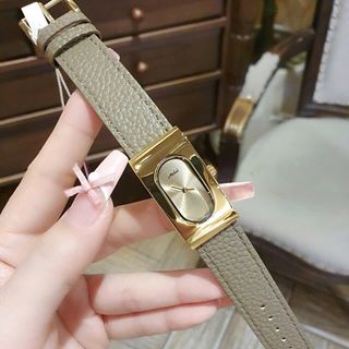 ĐỒNG HỒ NỮ CHÍNH HÃNG MISHALI MẶT CHỮ NHẬT NIỀNG VÀNG FULLBOX