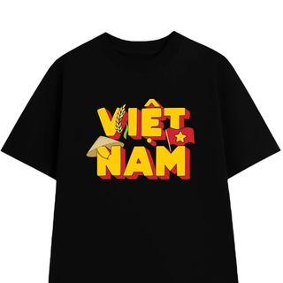 Áo thun in Việt Nam cổ tròn nam nữ thời trang