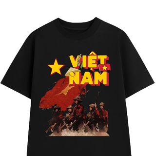 Áo thun in Việt Nam cổ tròn nam nữ thời trang