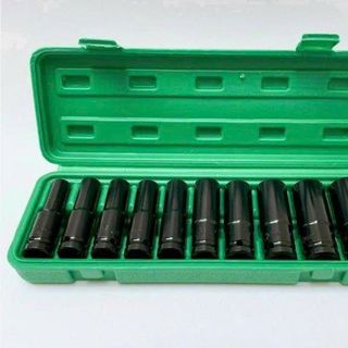 BỘ 10 ĐẦU KHẨU TUÝP 12 DÙNG CHO MÁY SIẾT BULONG
