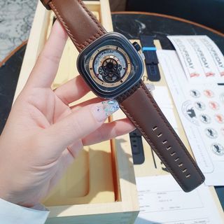 ĐỒNG HỒ NAM SIÊU CẤP SEVEN PRIDAY NÂU CAM TẶNG KÈM DÂY FULLBOX MÁY CƠ