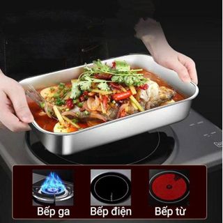 KHAY INOX NẤU ĂN CÓ NẮP TIỆN LỢI