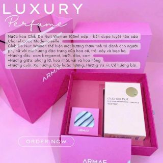 SET NƯỚC HOA CHÍNH HÃNG ARMAF CLUB THE NUIT TẶNG KÈM KHĂN LỤA HỘP HỒNG