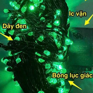 DÂY ĐÈN CHỚP LỤC GIÁC 50M MÀU XANH LÁ