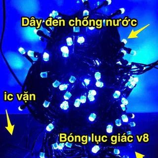 DÂY ĐÈN CHỚP LỤC GIÁC 10M XANH DƯƠNG