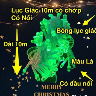 DÂY ĐÈN CHỚP LỤC GIÁC 10M MÀU XANH LÁ