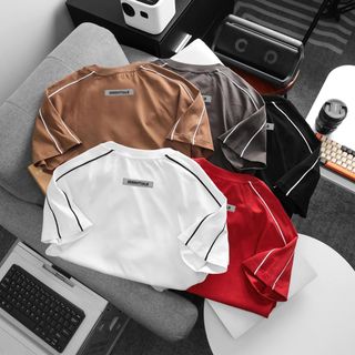 Áo thun nam. Chất vải cotton 2c form rộng, thiết kế may phối trẻ trung cá tính