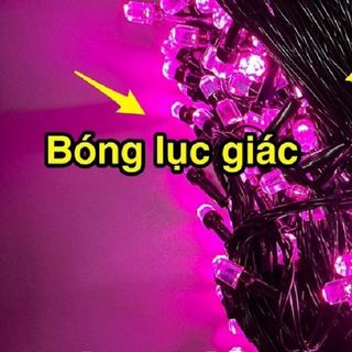 DÂY ĐÈN CHỚP LỤC GIÁC 10M MÀU HỒNG