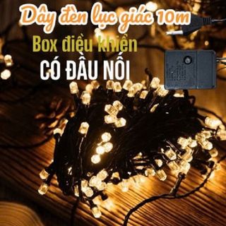DÂY ĐÈN CHỚP LỤC GIÁC 10M MÀU VÀNG