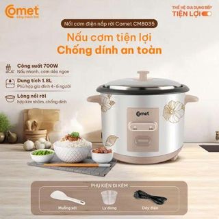 NỒI CƠM ĐIỆN NẮP RỜI 1,8L COMET CM8035
