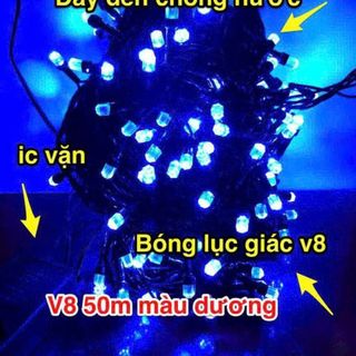 DÂY ĐÈN CHỚP LỤC GIÁC 50M MÀU XANH DƯƠNG