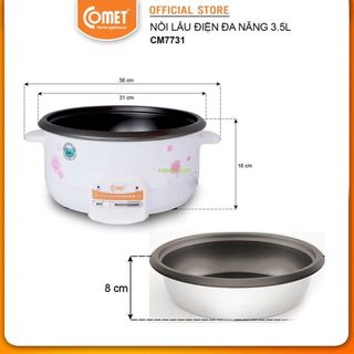 NỒI LẨU ĐIỆN ĐA NĂNG 3,5L COMET CM7731