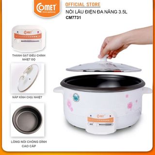 NỒI LẨU ĐIỆN ĐA NĂNG 3,5L COMET CM7731
