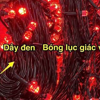 DÂY ĐÈN CHỚP LỤC GIÁC 50M MÀU ĐỎ