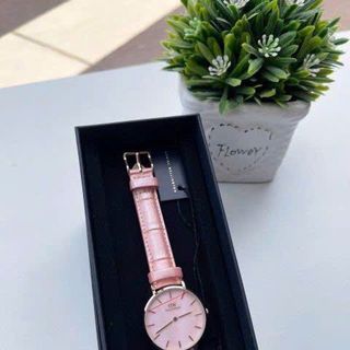 ĐỒNG HỒ NỮ CAO CẤP DANIEL W PETITE DA MẶT HỒNG TRÒN ROUGE FULLBOX TEM
