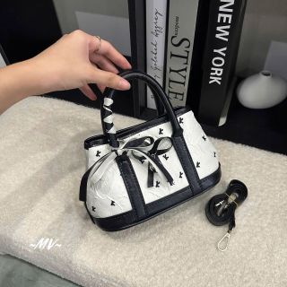 Túi xách nữ đeo chéo da nhăn đính nơ tiểu thư sz 19 nhỏ xinh vừa điện thoại