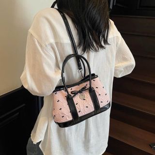 Túi xách nữ đeo chéo da nhăn đính nơ tiểu thư sz 19 nhỏ xinh vừa điện thoại