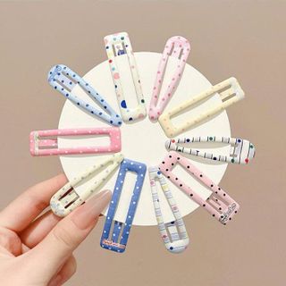 VĨ 4 KẸP TÓC PHỐI MÀU CHẤM BI