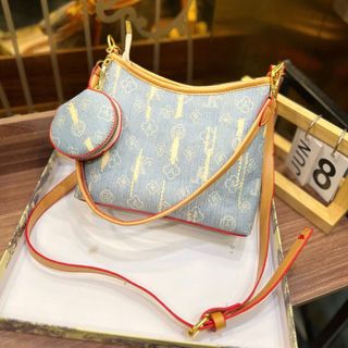Set túi ví vải jeans xước đeo vai đeo chéo sz25cm