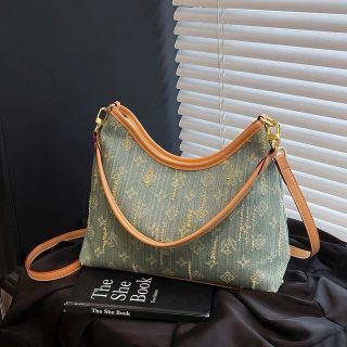 Set túi ví vải jeans xước đeo vai đeo chéo sz25cm
