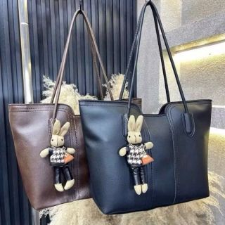 Tặng kèm gấu treo - Túi xách nữ , công sở tote da trơn sz to vừa a4
